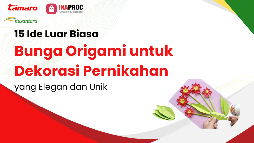 bunga dari kertas origami