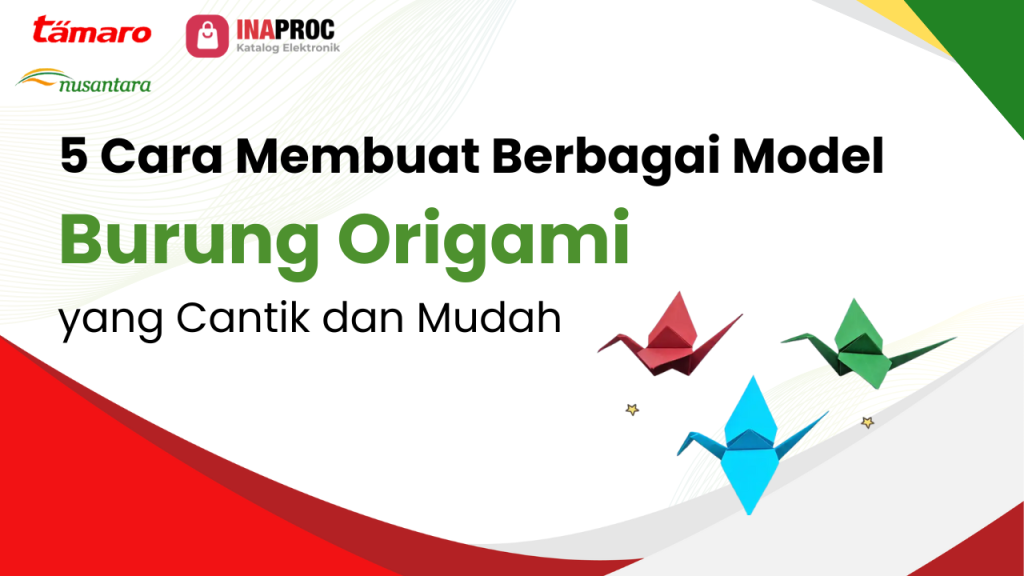 cara membuat burung dengan origami