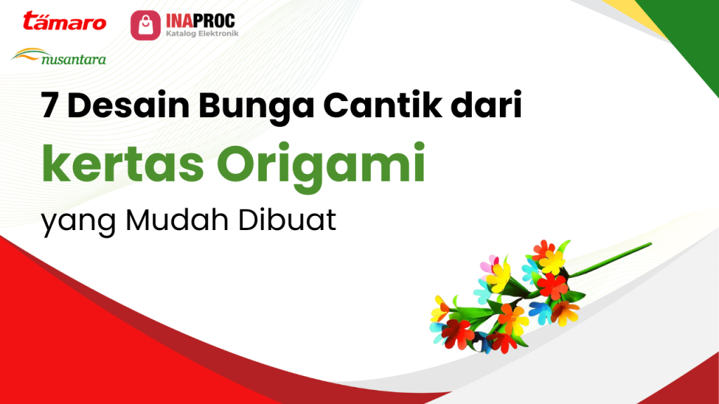 cara membuat bunga dengan origami