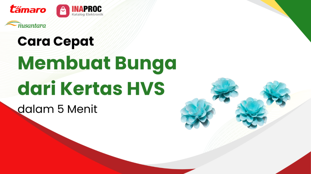 cara membuat bunga dari kertas hvs