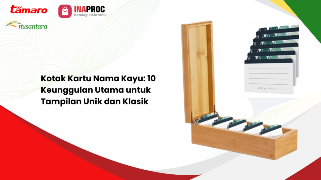 kotak kartu nama kayu