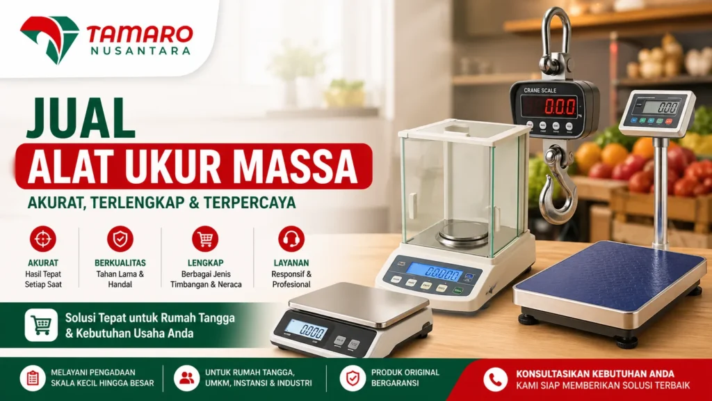 Jual alat ukur massa terpercaya Tamaro Nusantara timbangan digital dan neraca lengkap