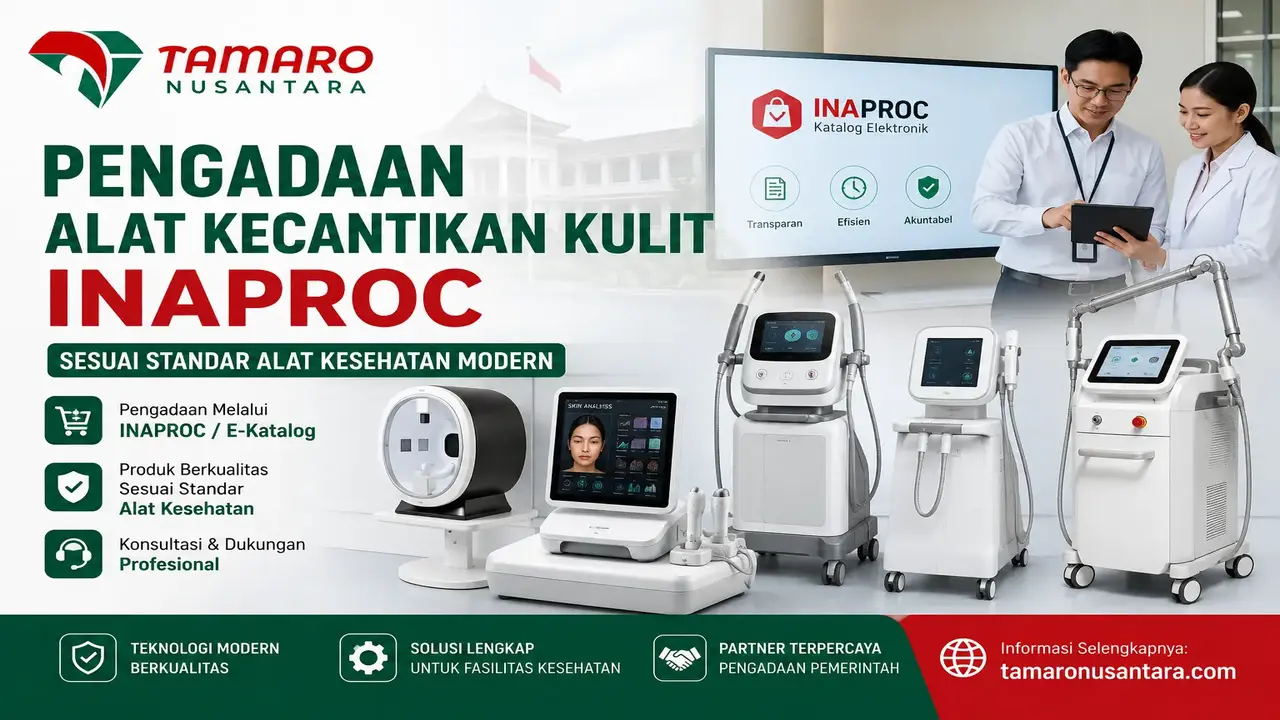 Solusi pengadaan alat kecantikan kulit INAPROC sesuai standar alat kesehatan modern untuk klinik dan rumah sakit pemerintah