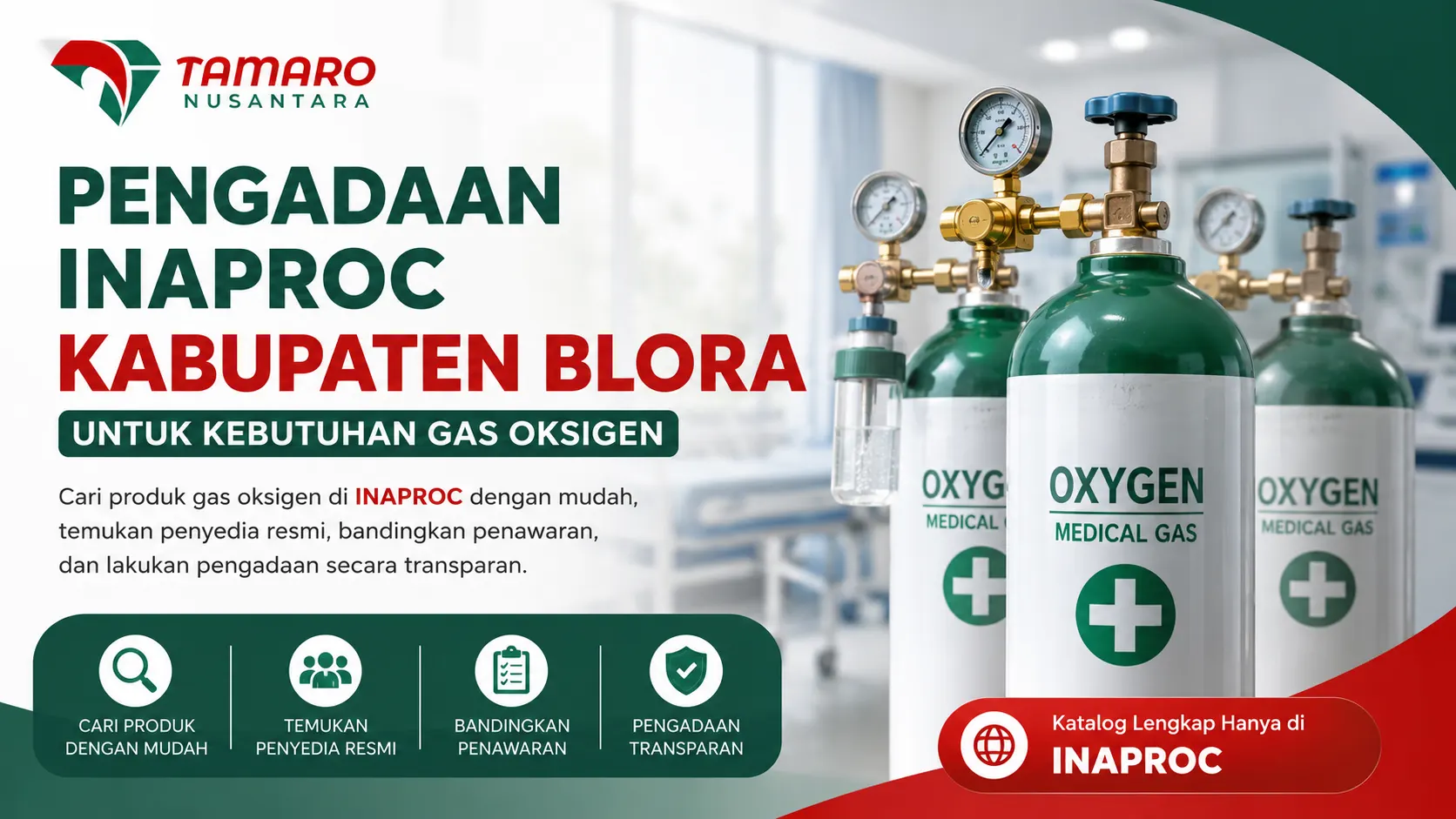 Pengadaan Inaproc Kabupaten Blora untuk kebutuhan gas oksigen melalui katalog produk dan penyedia resmi di INAPROC