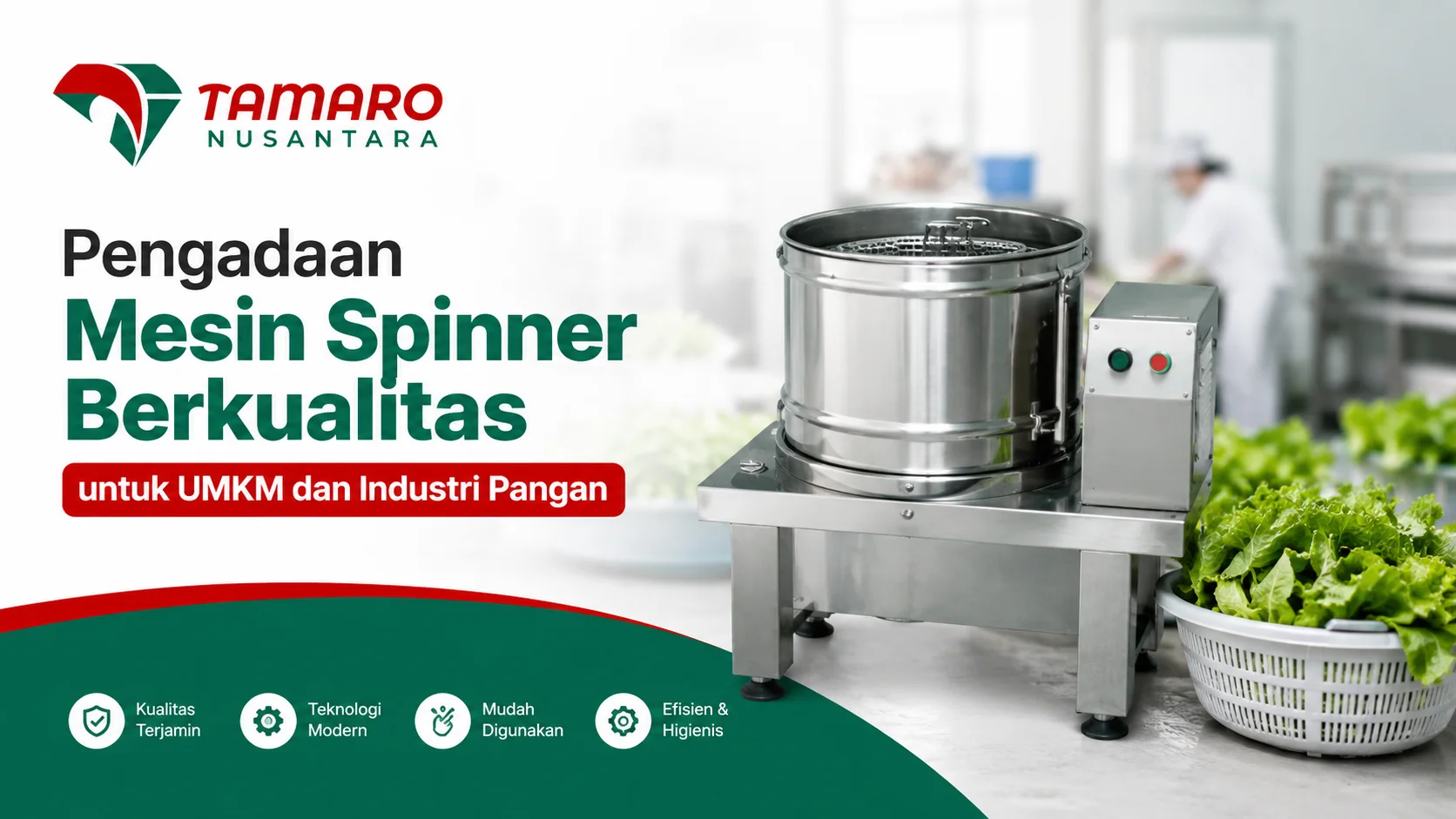 Ilustrasi Gambar Pengadaan mesin spinner berkualitas untuk UMKM dan industri pangan dengan material stainless steel