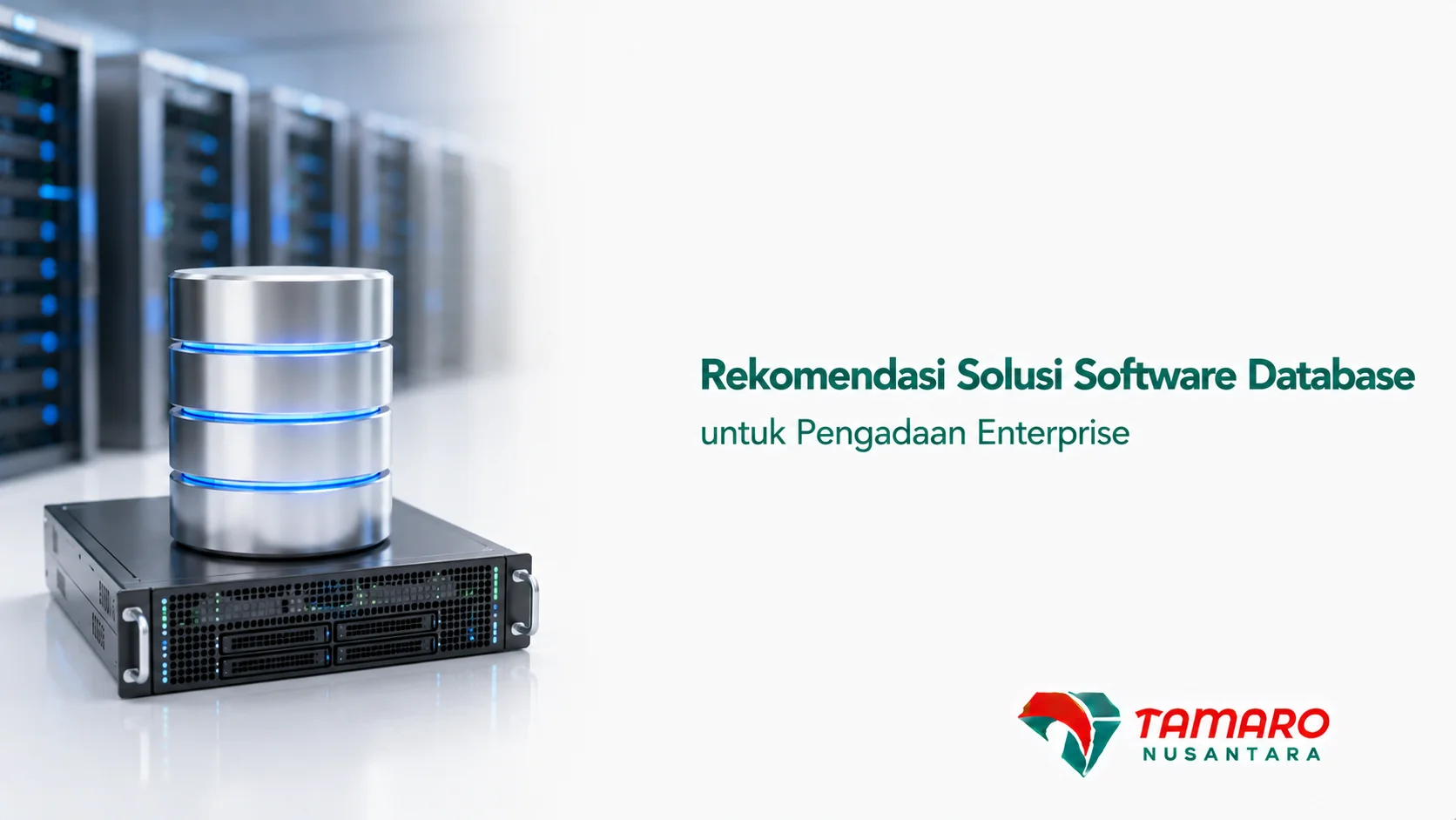 Infrastruktur server enterprise sebagai solusi software database untuk mendukung sistem pengadaan dan pengelolaan data perusahaan.
