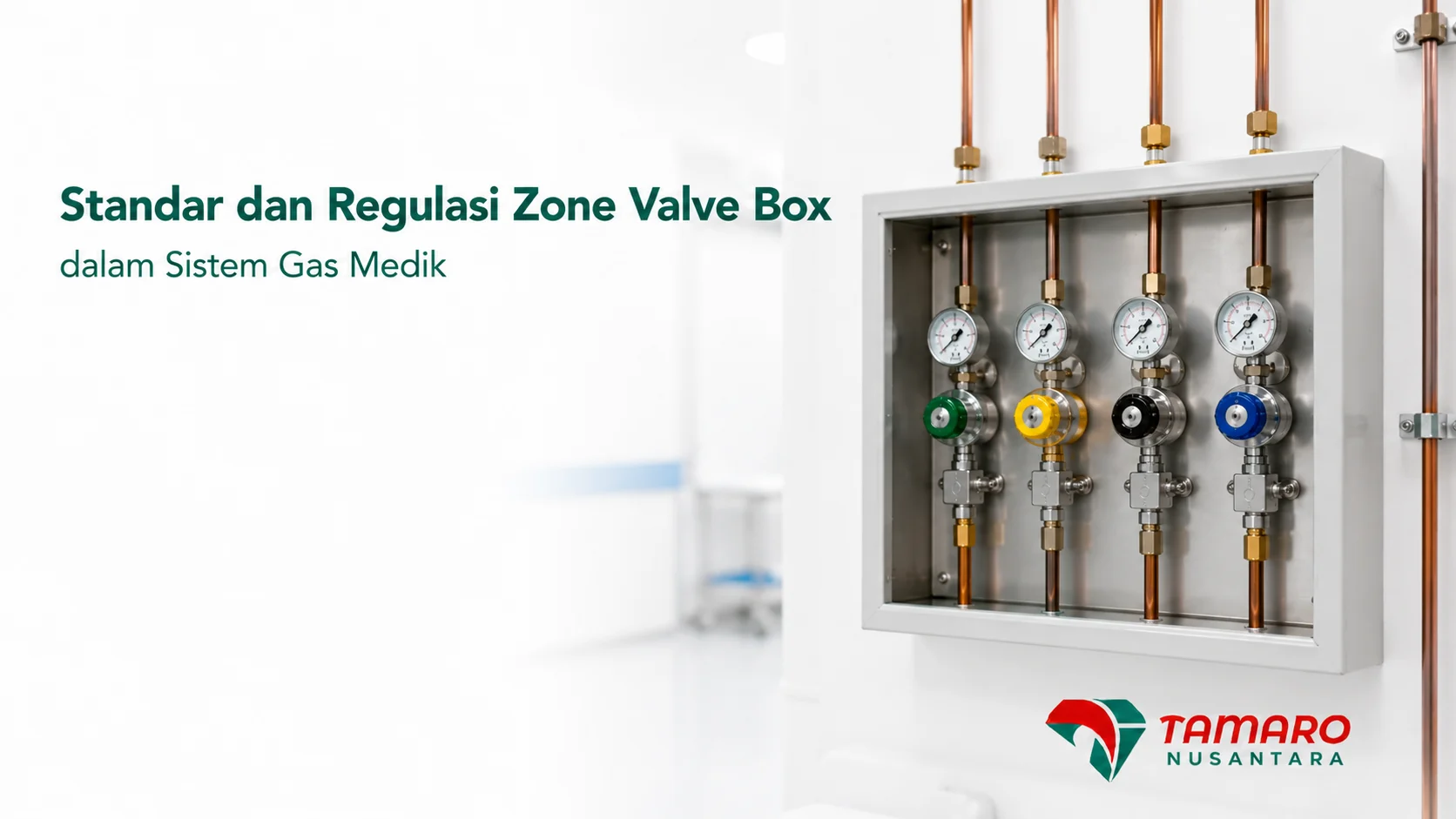 Zone valve box pada sistem gas medik yang mendukung distribusi gas medis sesuai standar di rumah sakit.