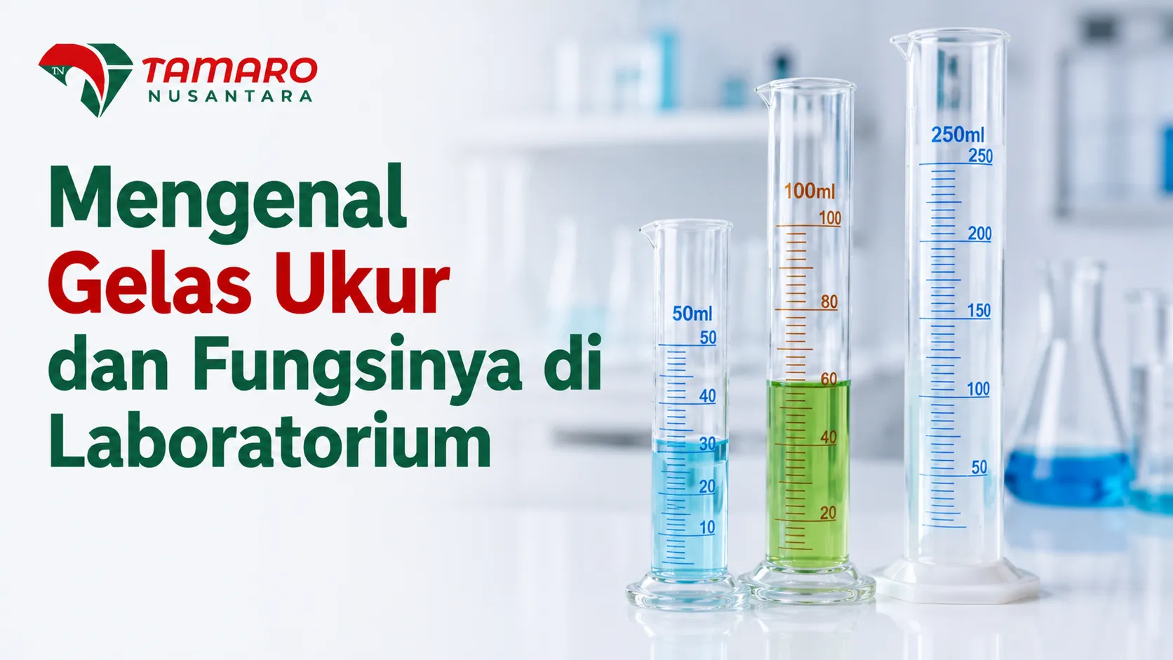 Gelas ukur dan fungsinya di laboratorium sebagai alat untuk mengukur volume cairan pada kegiatan praktikum, penelitian, dan pengujian.