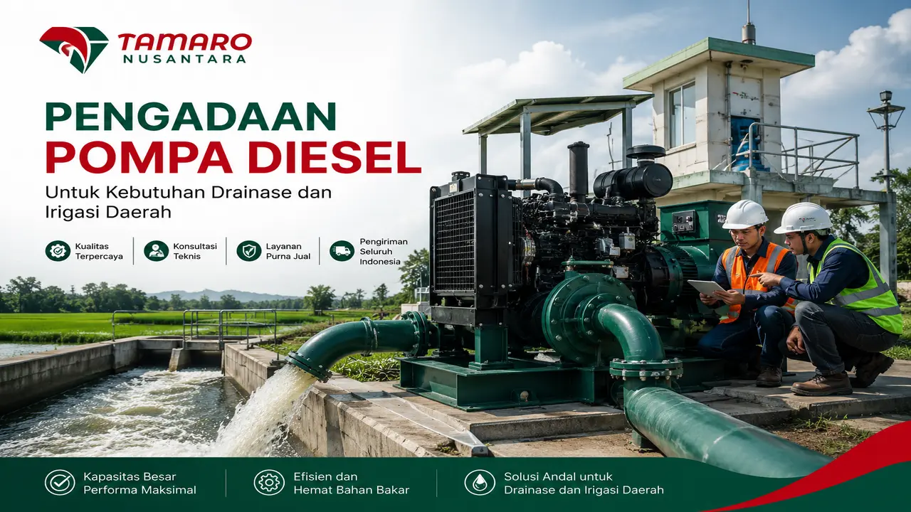 Pengadaan Pompa Diesel Inaproc dengan spesifikasi industri lengkap untuk kebutuhan pengadaan pemerintah bersama Tamaro Nusantara.