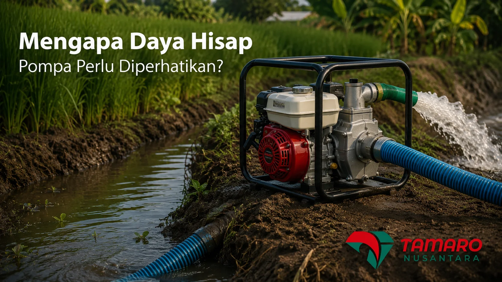 Pompa jinjing untuk daya hisap dan irigasi lapangan.