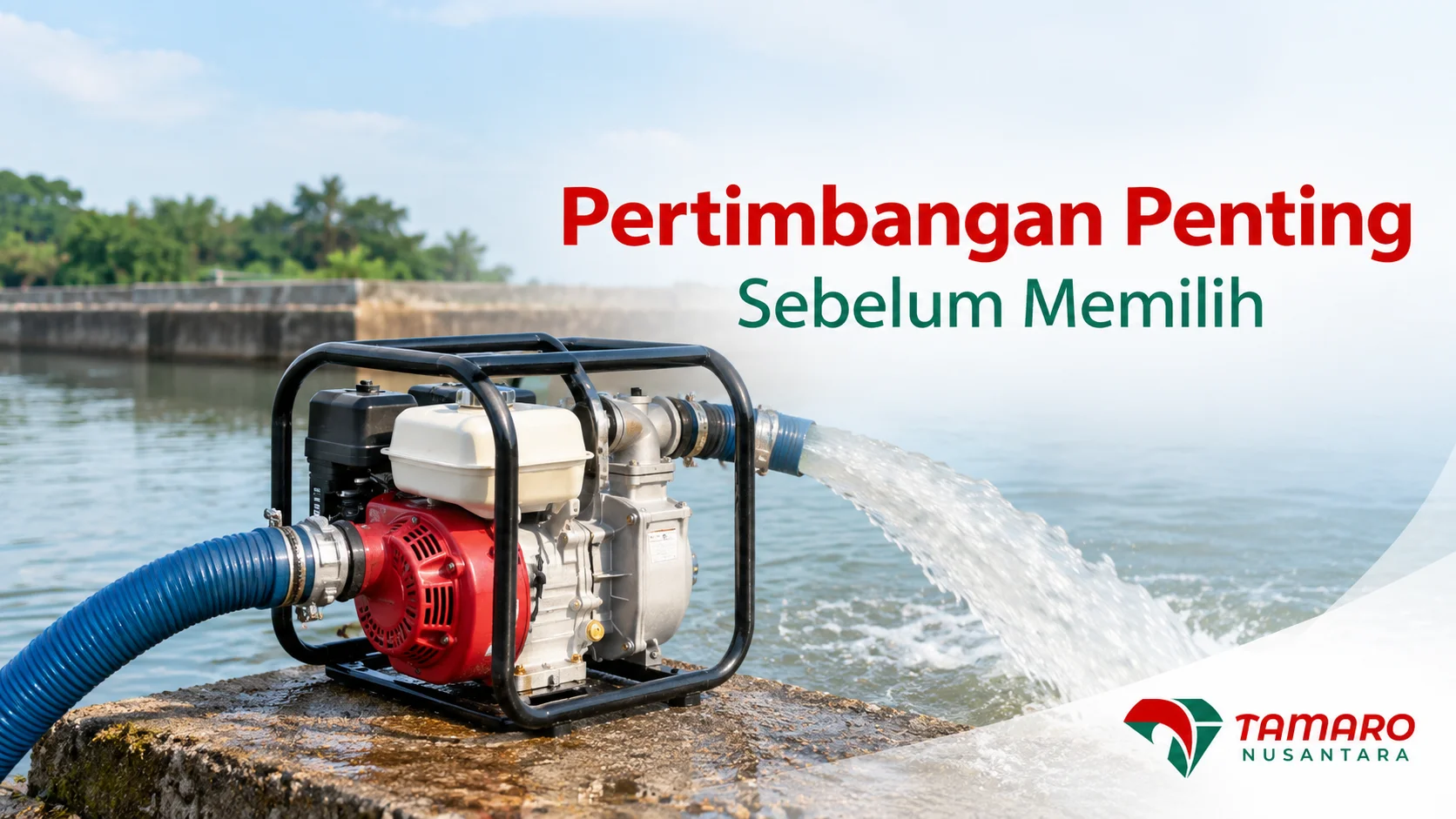 Pompa jinjing untuk kebutuhan daya hisap dan pemindahan air.