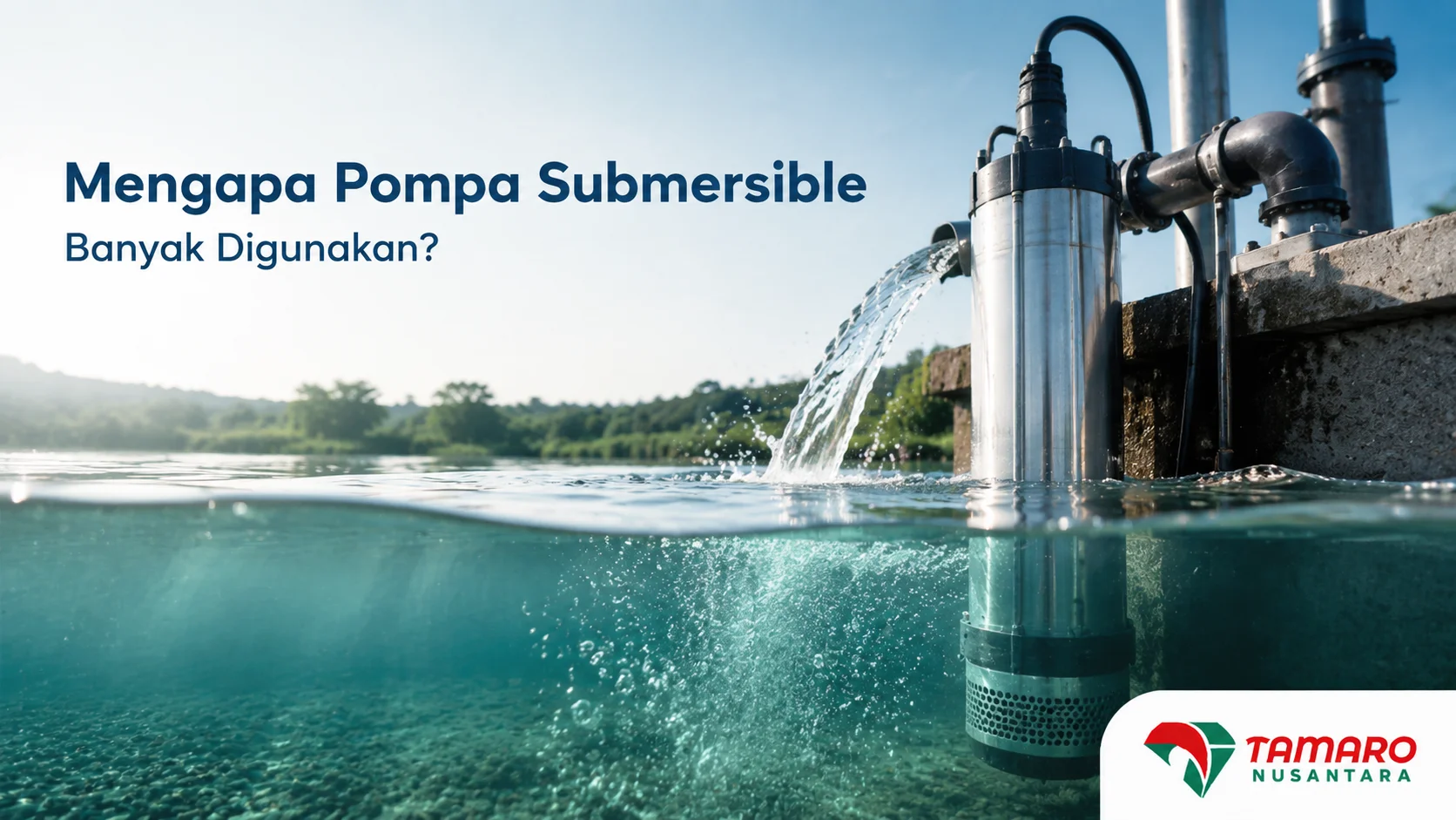 Pompa submersible yang digunakan dalam sistem pemompaan air untuk berbagai kebutuhan operasional