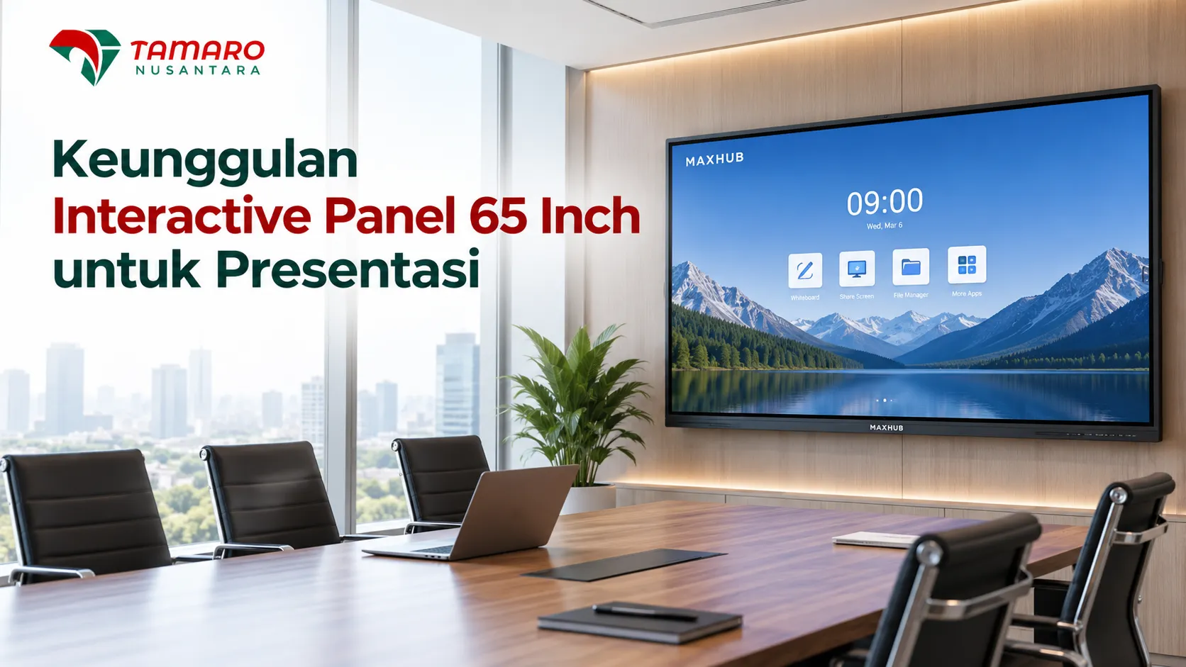 Jual Maxhub Interactive Flat Panel 65 Inch untuk presentasi