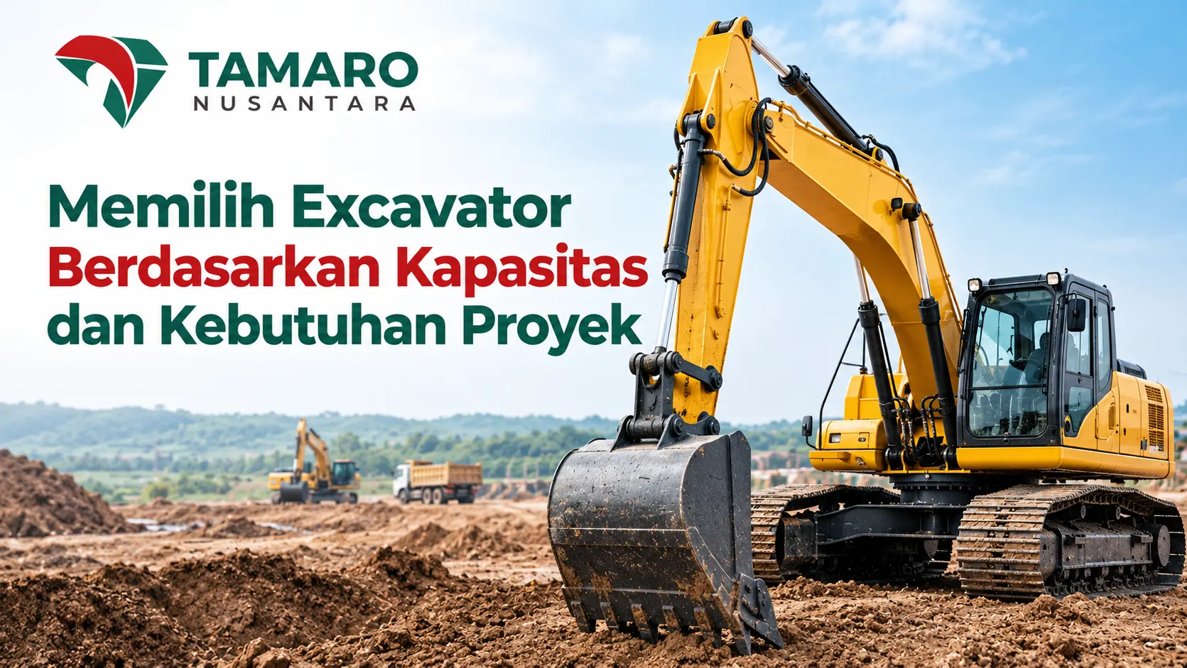 Jual Alat Berat e-Katalog LKPP dengan ilustrasi excavator untuk kebutuhan proyek konstruksi dan pengadaan alat berat.