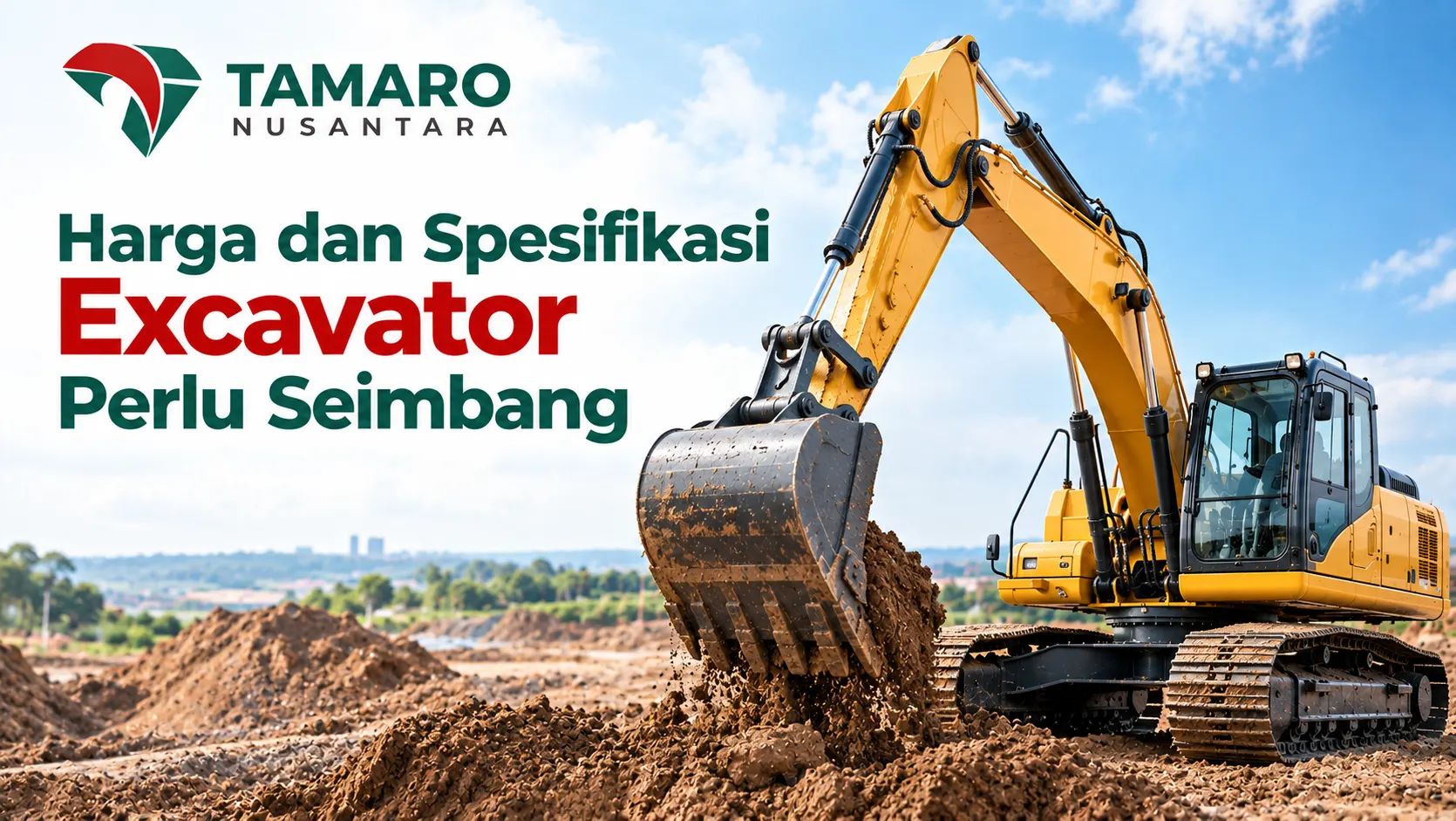 Pengadaan Excavator Instansi Pemerintah dengan ilustrasi excavator untuk mendukung proyek konstruksi dan pembangunan infrastruktur.