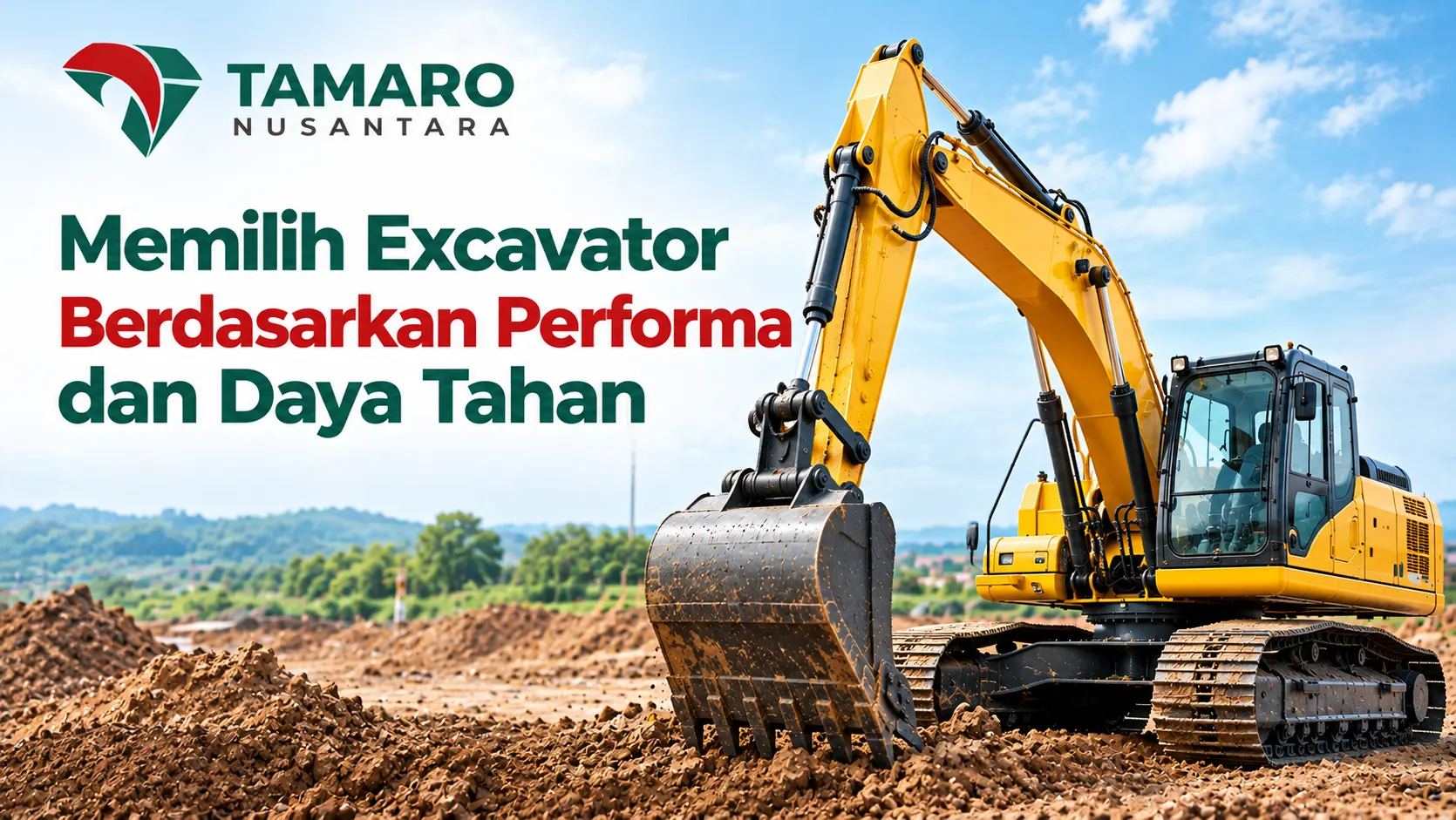 Supplier Alat Berat INAPROC dengan ilustrasi excavator untuk kebutuhan proyek konstruksi dan pengadaan alat berat instansi pemerintah.